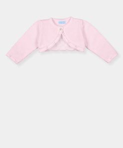 Chaqueta de hilo corta bebé "Rosa"