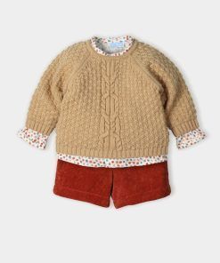 Jersey + camisa Hojitas +Pantalón corto bolsillo "Cariño" Mac Ilusión