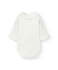 Body Cuello Batista M/Larga de Babidu color blanco
