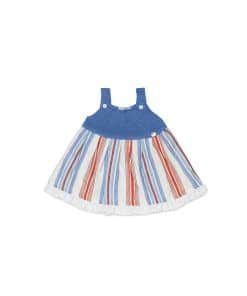 Vestido cuerpo punto rayado tirantes de Juliana  Nueva colección Primavera -verano 2024