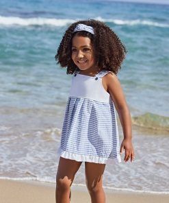 Vestido cortado cintura rayado  de Juliana  Nueva colección Primavera -verano 2024
