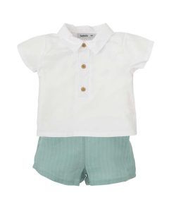 Conjunto manga corta Tapeta  niño  Azucena  ,Nueva Colección pv 2024 de Babidu   Especial Ceremonia