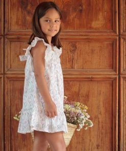 Vestido estampado ramas Volante Cala de Babidu