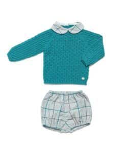 Conjunto pantalón cuadros recogida de Juliana otoño-invierno 24-25