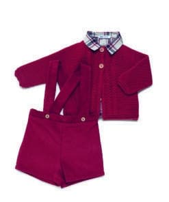 Conjunto peto de pana chaqueta y camisa cuadros   de Juliana otoño-invierno 24-25
