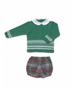 Conjunto pantalon cuadros cenefa de Juliana otoño-invierno 24-25
