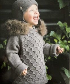 Abrigo capucha punto cruzado aranes pelo Eco ,Nueva Coleccion Invierno 24-25 de mac ilusion