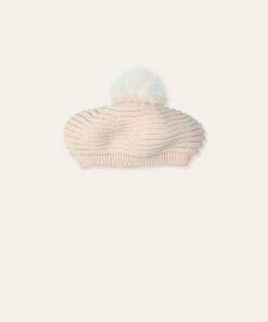 Boina francesa link doble con pom pom "COBIJAR"