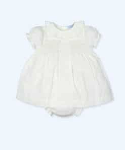 Jesusito y culotte Smock puntilla en cuello y manga special