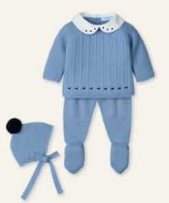 Conjunto bebé 3P Canesú sin costuras bordados