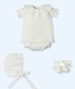 Conjunto 4 piezas punto M/C corto y tul bordado Special PV