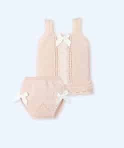 Conjunto Camiseta y Braguita con guipur bordado MIAMI TUL  PV